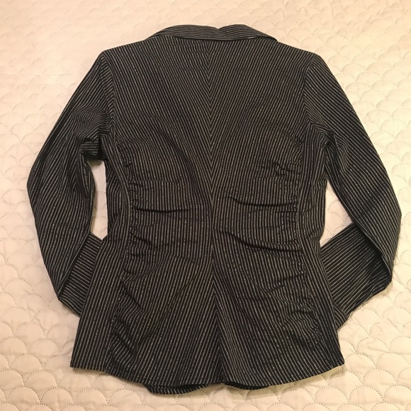 Express Portofino Button-down Shirt/Blouse in Black/Silver, Size Small - Picture 5 of 7